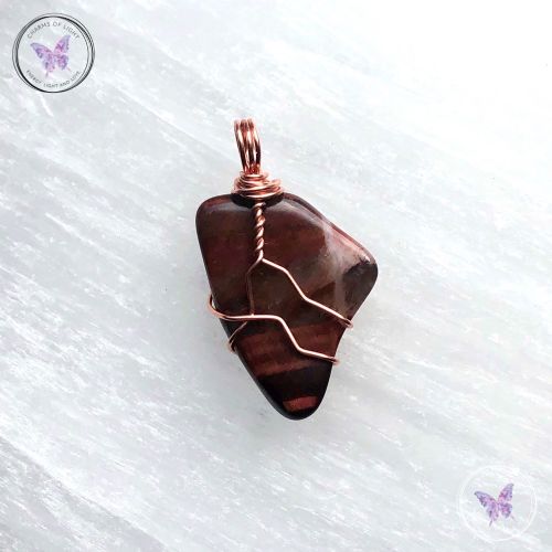 Red Tiger Eye Tumble Stone Pendant